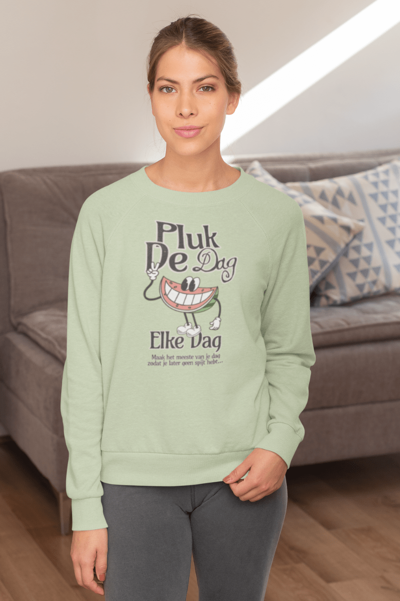 Bella & Canvas Sweaters Light Jade / XS Pluk de dag in Sweat